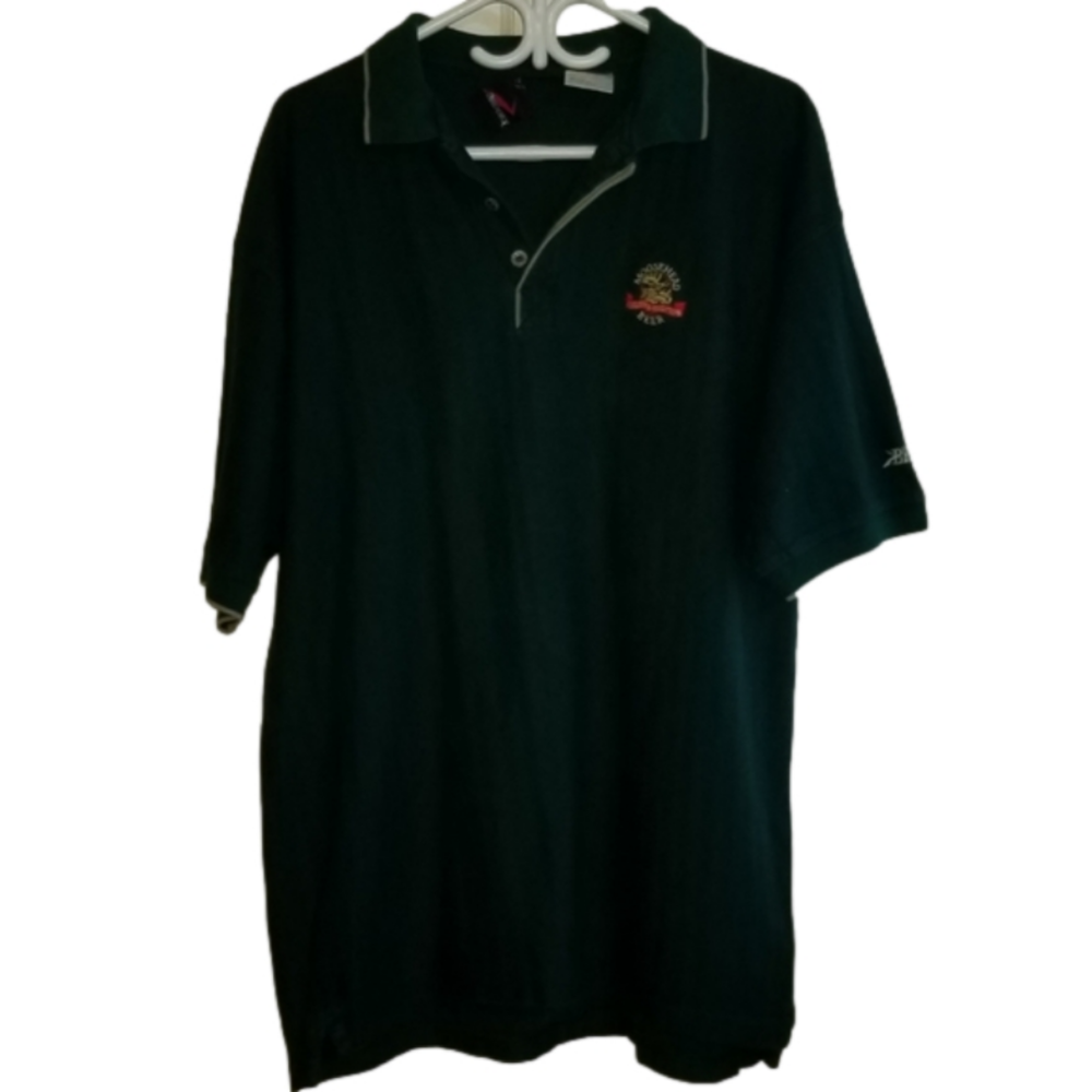 Vintage Moosehead Beer Brooks Polo Size M Classic Green